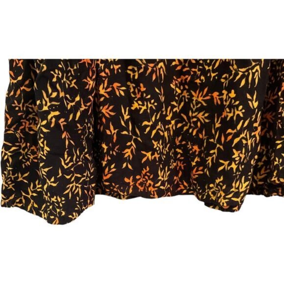Fantastic Voyage Black & Orange Sleeveless Floral Sundress Womens XL 100% Rayon - Picture 9 of 10